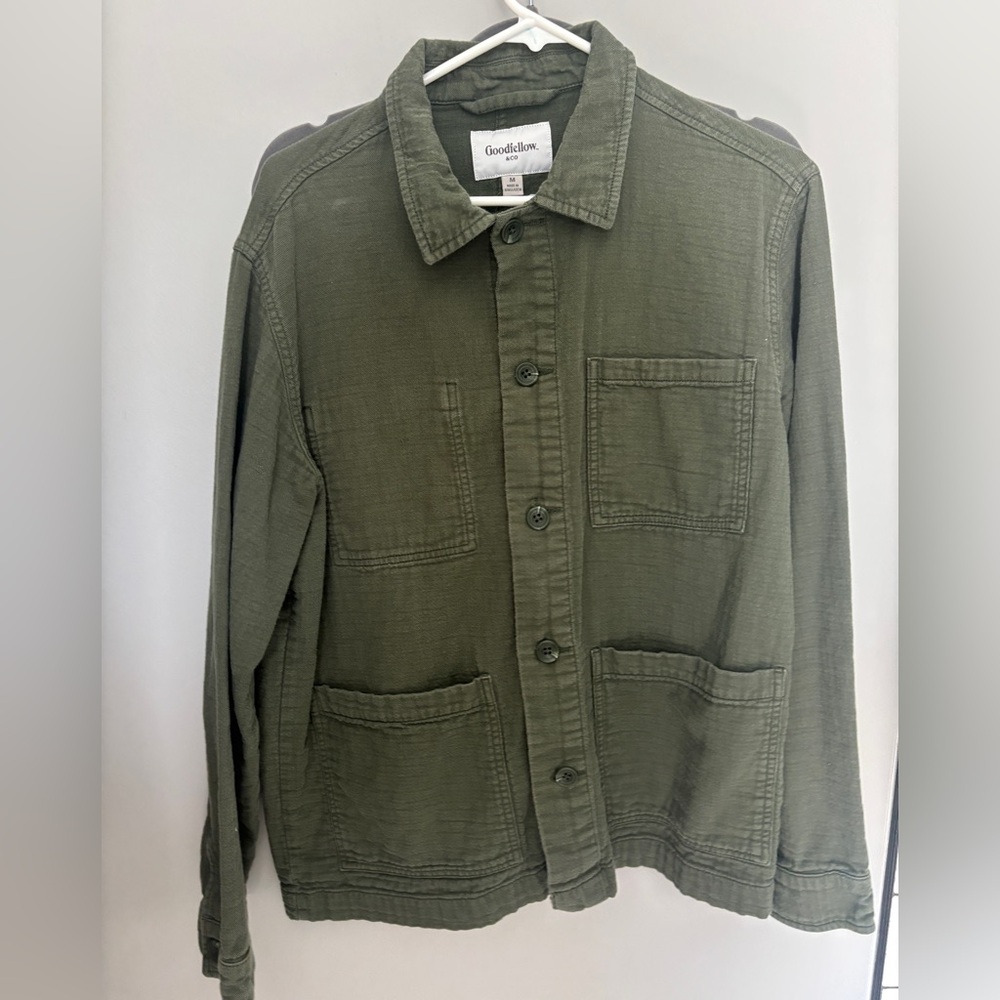 Goodfellow & Co Olive Green Field Jacket with Patch Pockets